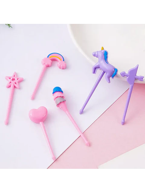 Set Pinchos Kawaii Unicornio