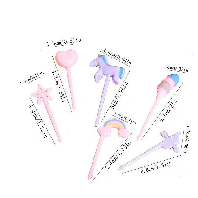 Set Pinchos Kawaii Unicornio