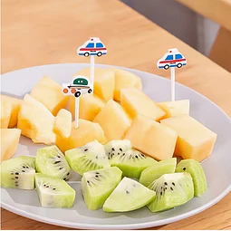 Set 6 Pinchos Kawaii Vehículos