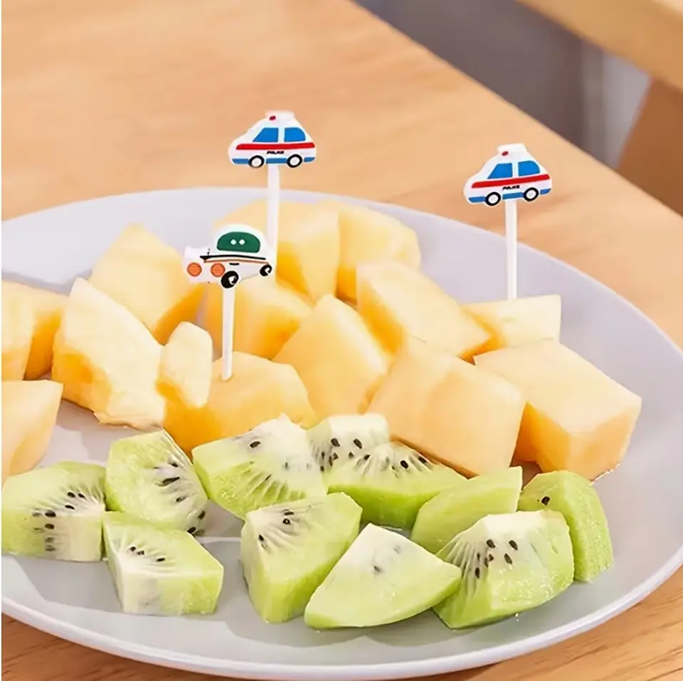 Set 6 Pinchos Kawaii Vehículos 1