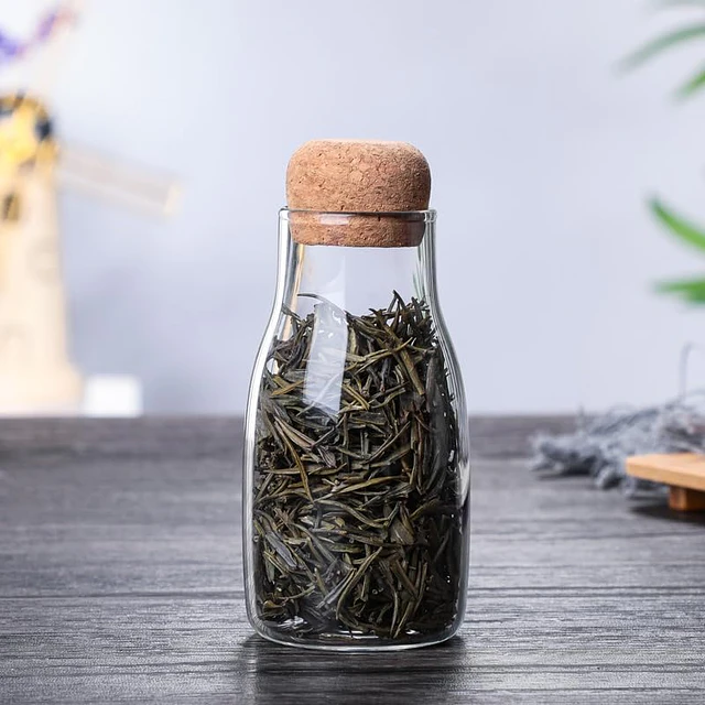Botella de Vidrio con Tapa de Corcho 600 ml 