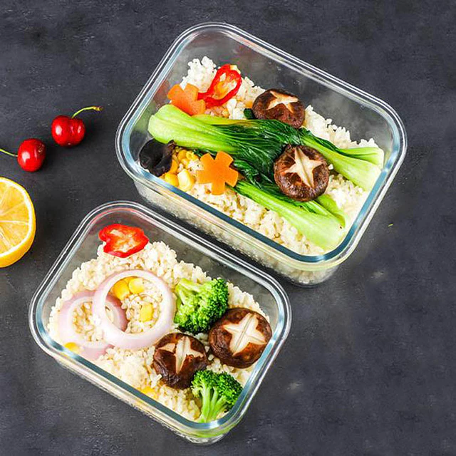 Contenedor de Vidrio con Tapa de Bambú 640 ml