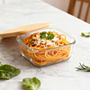 Contenedor de Vidrio con Tapa de Bambú 320 ml