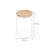 Frasco de Vidrio con Tapa Hermética de Bambú 950 ml