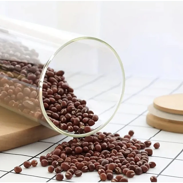 Frasco de Vidrio con Tapa Hermética de Bambú 2.5 L