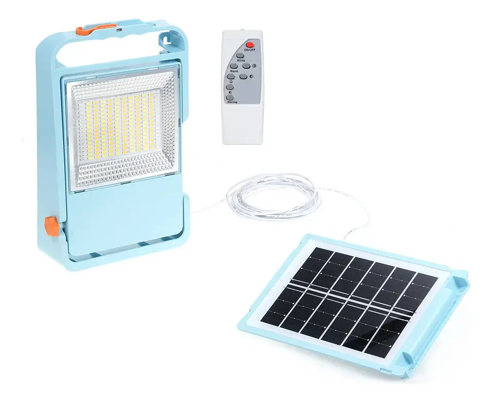 Lámpara Reflector con Panel Solar LED 150W Portátil con Control Remoto 9