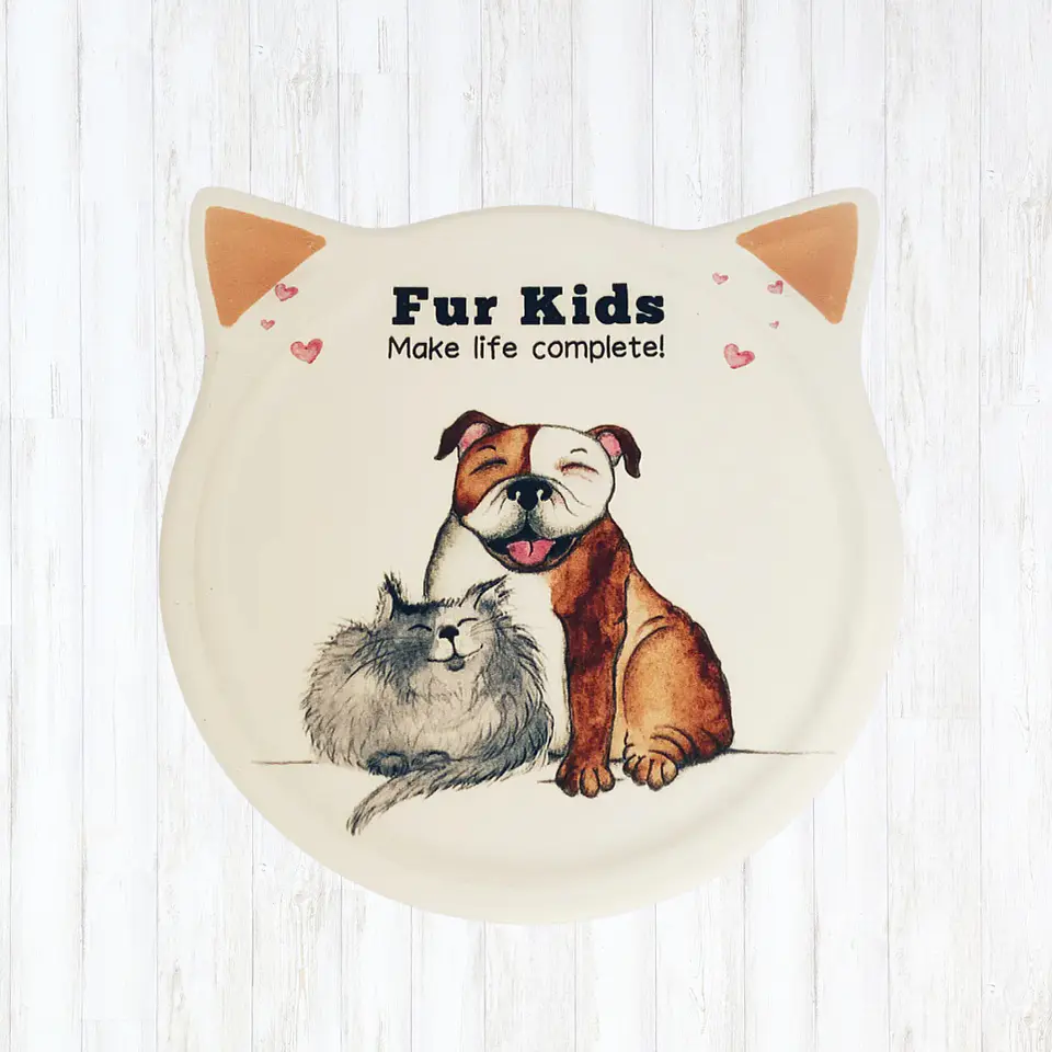 Posavasos Gato Vintage de Cerámica con Base de Corcho 7