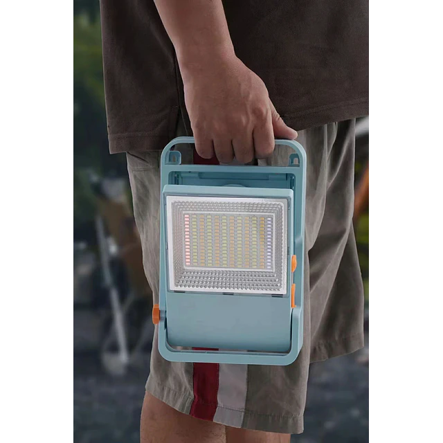 Lámpara Reflector con Panel Solar LED 150W Portátil con Control Remoto