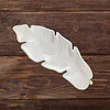 Hoja Decorativa de Madera Blanca 46 cm