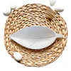 Hoja Decorativa de Madera Blanca 28 cm