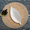 Hoja Decorativa de Madera Blanca 28 cm