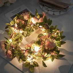 Guirnalda Solar de Rosas LED