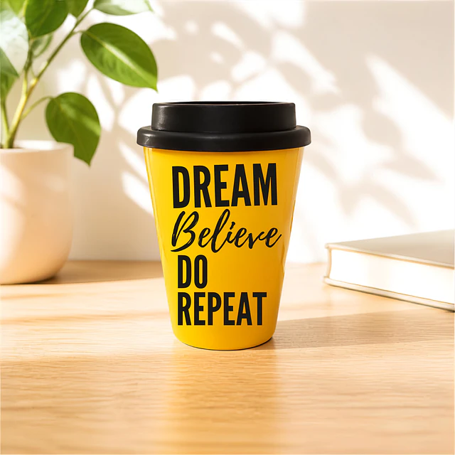 Vaso con Frase Decorativo 300 mL