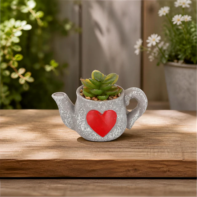 Maceta Corazón Cerámica | Suculentas y Cactus 