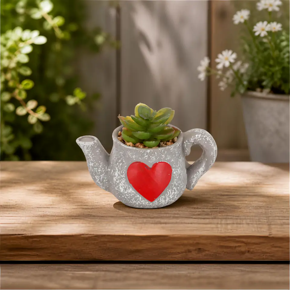 Maceta Corazón Cerámica | Suculentas y Cactus  3