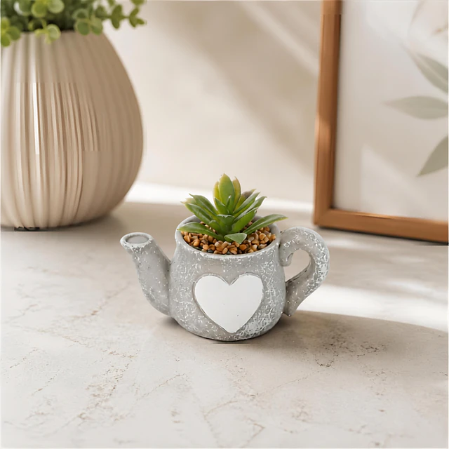 Maceta Corazón Cerámica | Suculentas y Cactus 