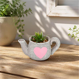 Maceta Corazón Cerámica | Suculentas y Cactus 