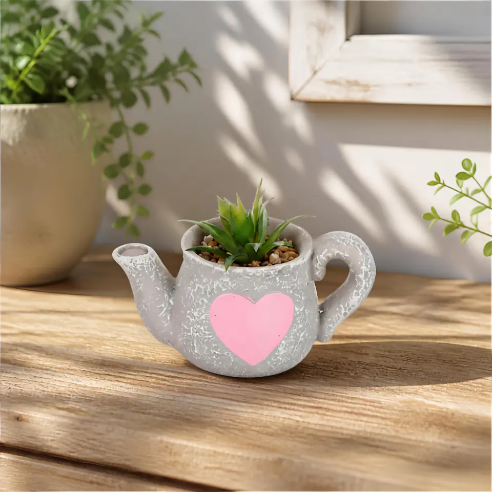 Maceta Corazón Cerámica | Suculentas y Cactus  1
