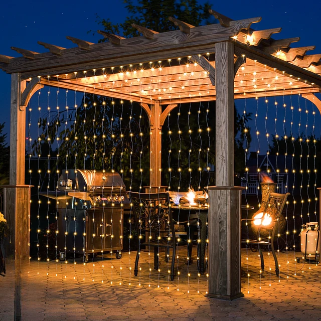 Cortina Solar Luz Hada LED 3×2 metros | Cable delgado