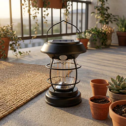 Farol Solar LED Vintage con Sensor de Movimiento