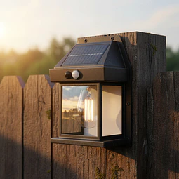 Farol Solar de Pared Simple con Sensor de Movimiento – Luz Cálida Exterior