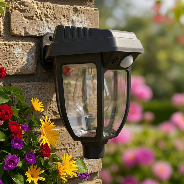 Farol Solar Estaca para Jardín con Sensor de Movimiento