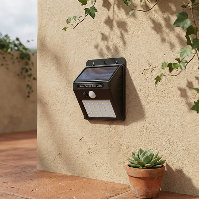 Foco Solar de Pared 30 LED con Sensor de Movimiento