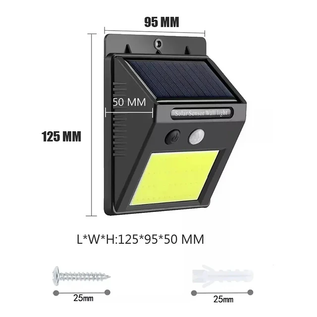 Foco Solar de Pared 30 LED con Sensor de Movimiento