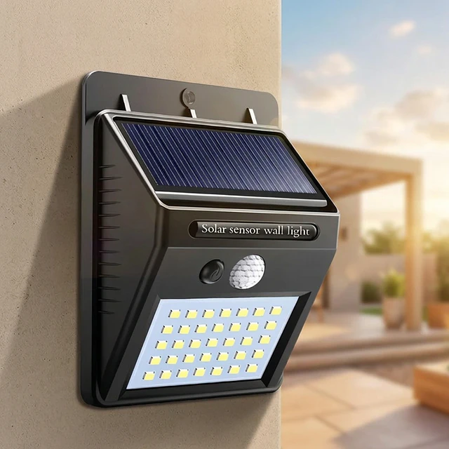 Foco Solar de Pared 30 LED con Sensor de Movimiento