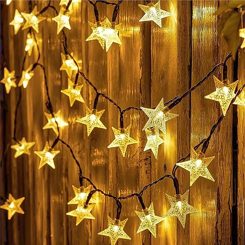 Guirnalda Solar de Estrellas LED 6 Metros