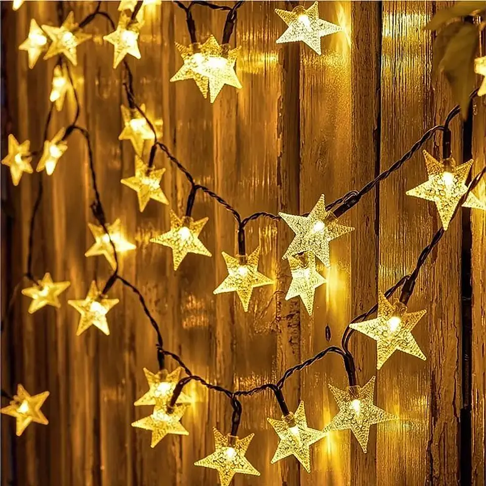 Guirnalda Solar de Estrellas LED 6 Metros 1
