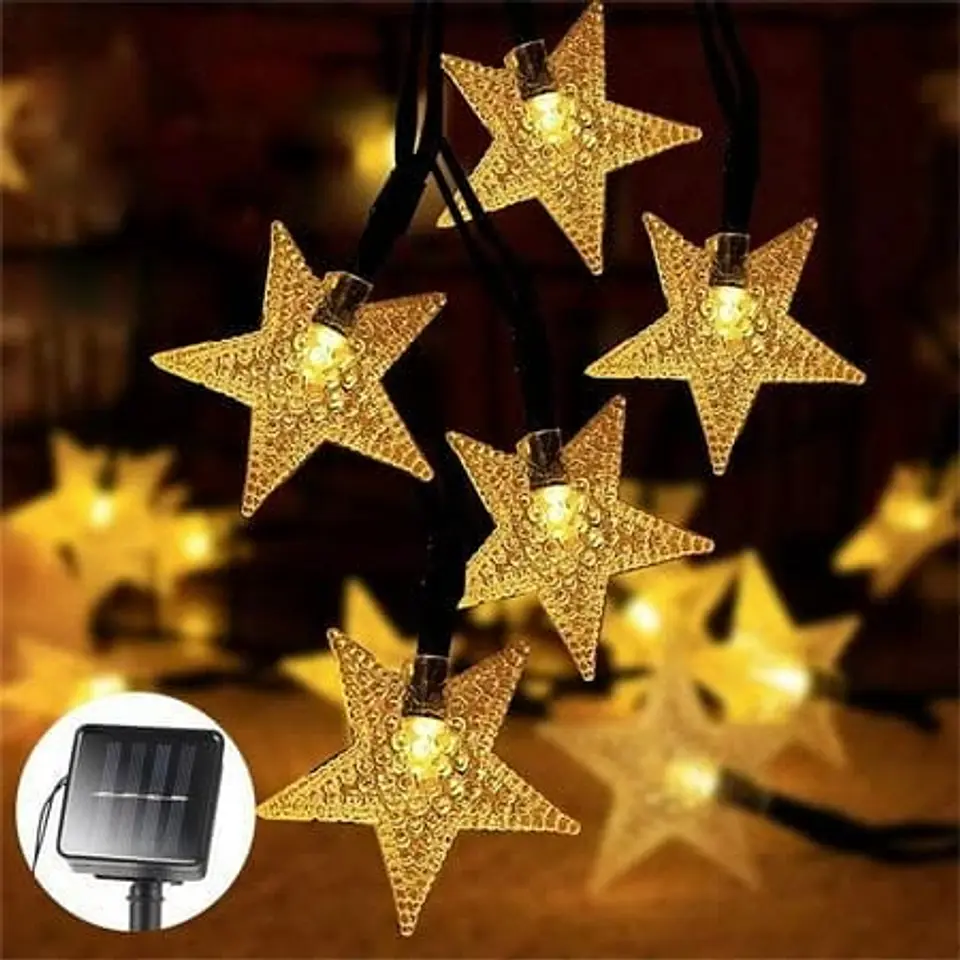 Guirnalda Solar de Estrellas LED 6 Metros 6
