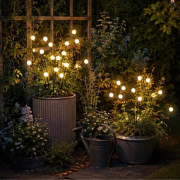 Set 6 Luces Solares para Jardín – Estacas LED Luz Cálida