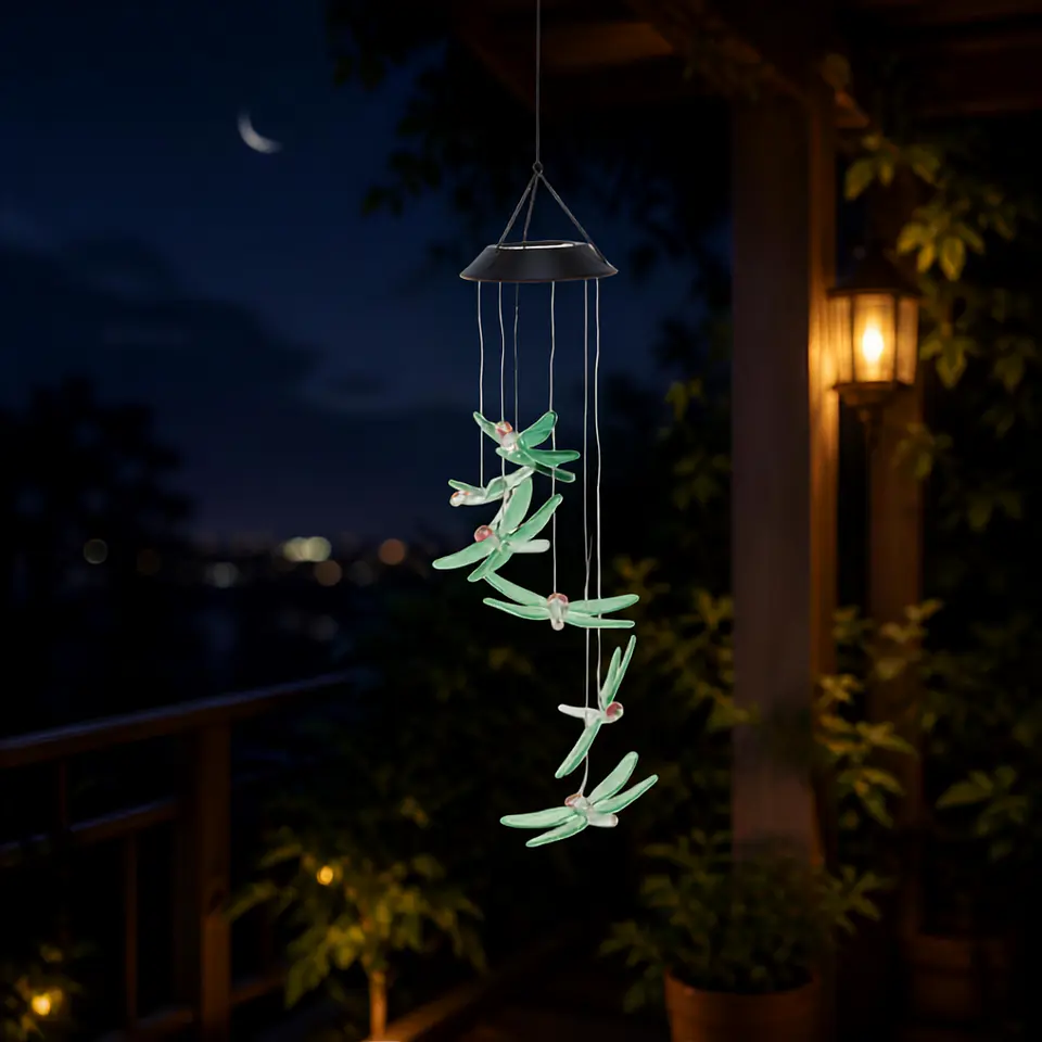  Colgante de Viento Solar LED Multicolor 3