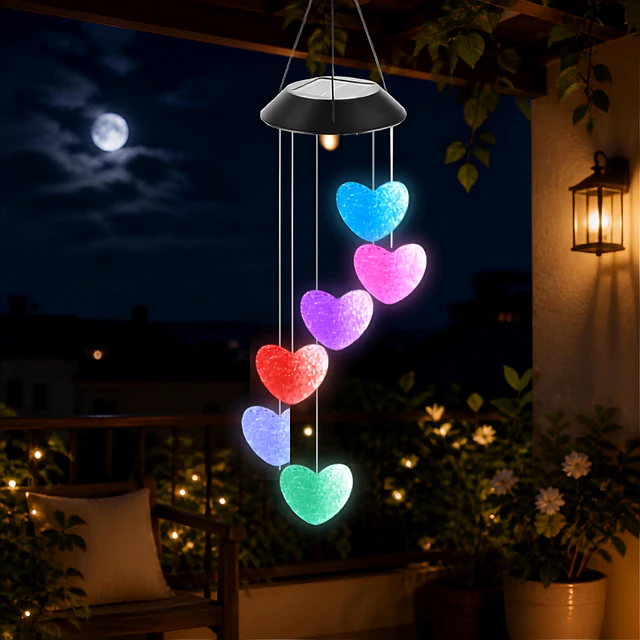  Colgante de Viento Solar LED Multicolor