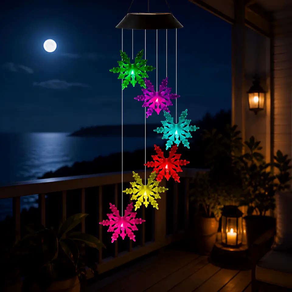  Colgante de Viento Solar LED Multicolor 9