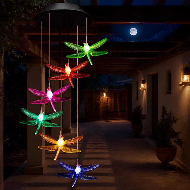  Colgante de Viento Solar LED Multicolor