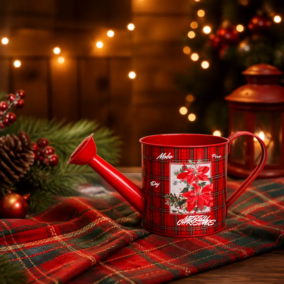 Regadera Navidad Metálica Decorativa 3
