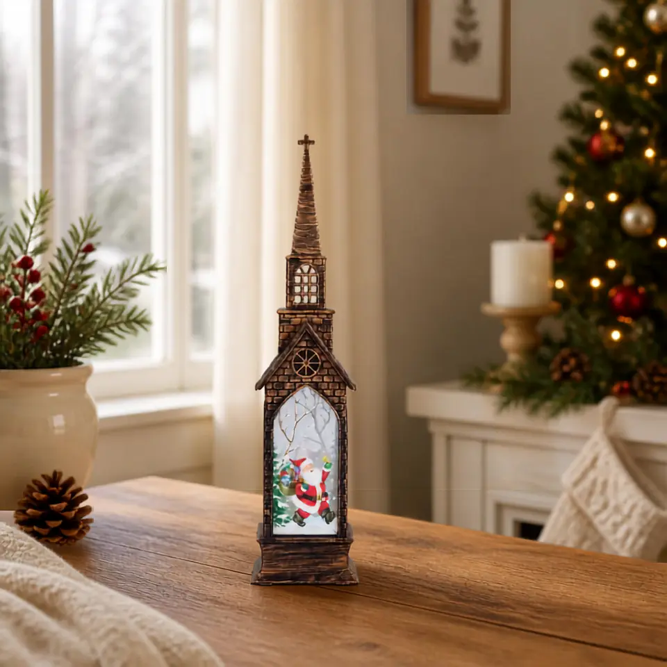 Iglesia con Luz Mini Navidad 1