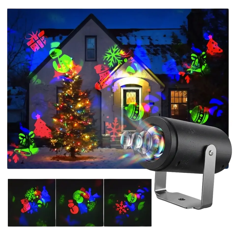 Proyector Luces Navideñas LED con Diseños Intercambiables – Interior y Exterior 1