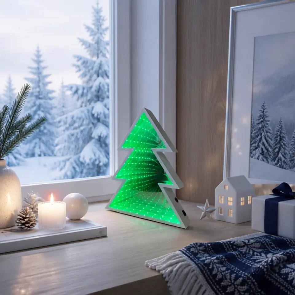 Pino LED Navideño 30 cm – Luces con Pilas o USB 2