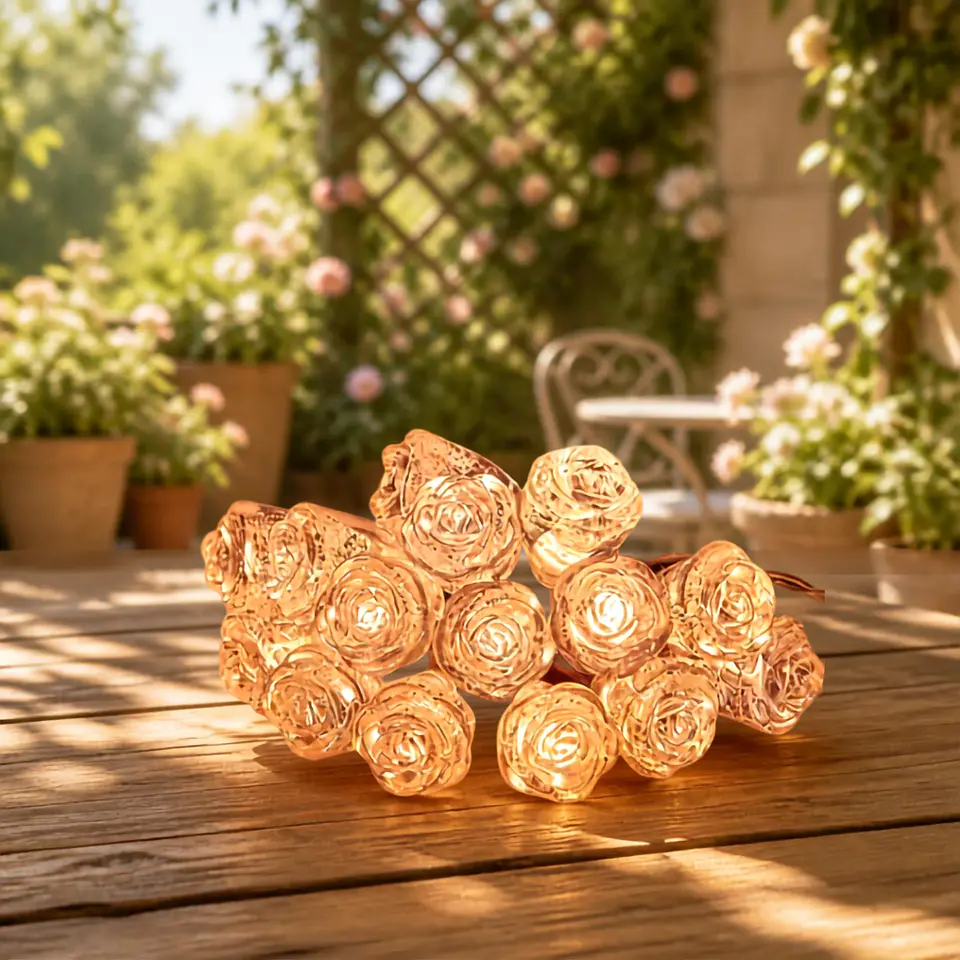 Guirnalda Solar Rosas Decorativas LED 5 Metros 1