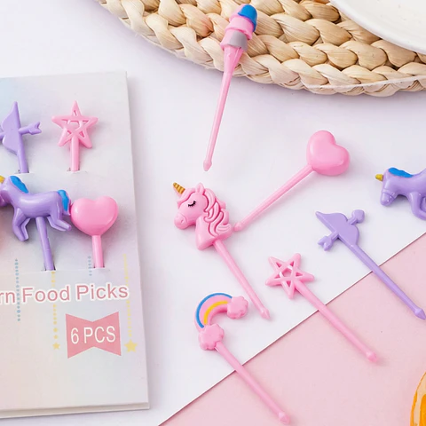 Set Pinchos Kawaii Unicornio