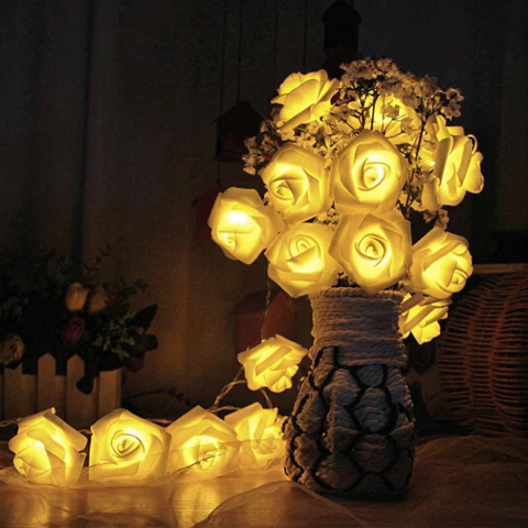Guirnalda Solar Rosas LED 6 Metros