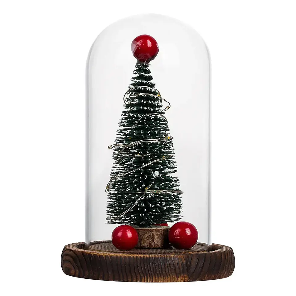 Mini Árbol de Navidad en Cúpula con Luz USB 3
