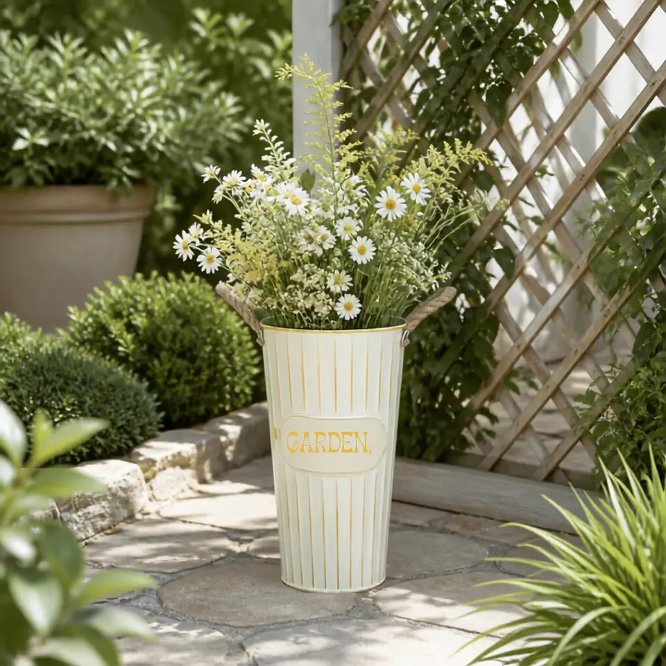 Balde Decorativo de Metal Garden 25 cm 1