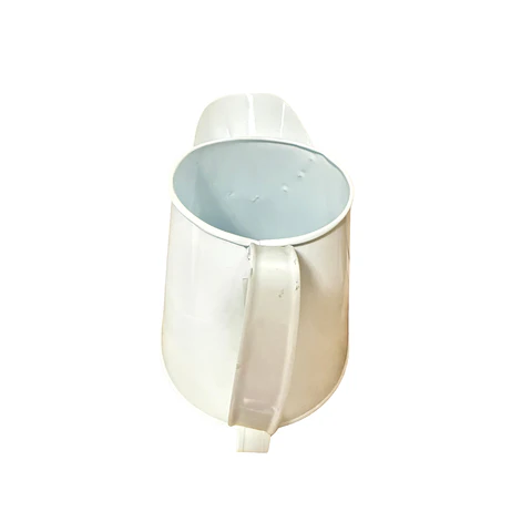 Regadera Decorativa Blanca Metálica 11 cm