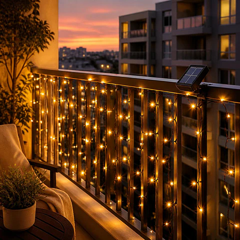 Guirnalda 100 Luces LED Solares 7 Metros