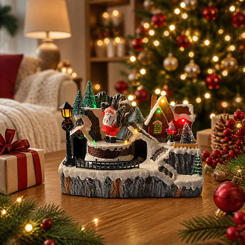 Villa Musical Navideña Pascuero con Luz LED