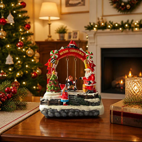 Adorno Musical Navideño con Luz LED